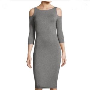 Bailey 44 Deneuve Cold Shoulder Dress Gray Size S
